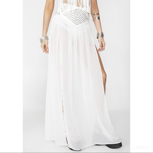 Dolls Kill Skirts Club Exx Dolls Kill Festival Skirt Xs White